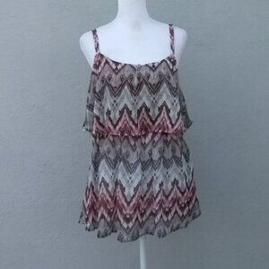 Torrid Womens Top Kat Chiffon Double Layer Tank Size 0=Large New with Tags